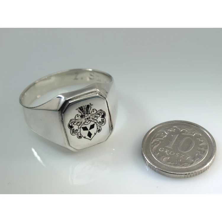 Coat of Arms Engraving Service on Signet Rings - Heraldic Signets - SY010