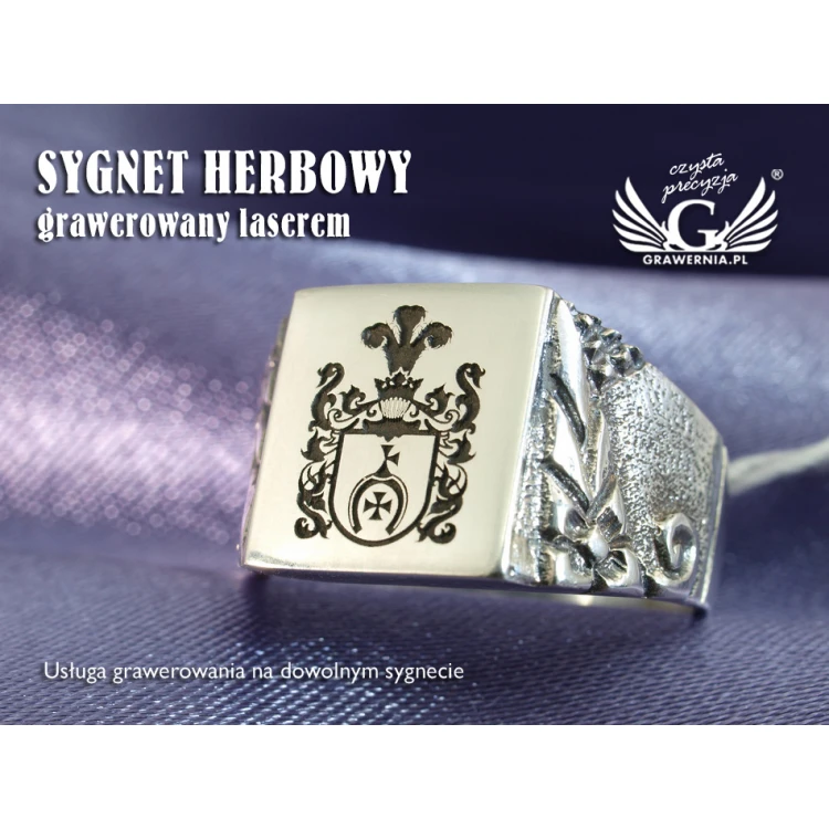 Coat of Arms Engraving Service on Signet Rings - Heraldic Signets - SY013