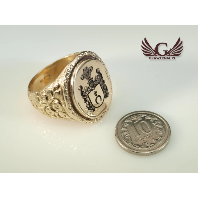 Coat of Arms Engraving Service on Signet Rings - Heraldic Signets - SY014