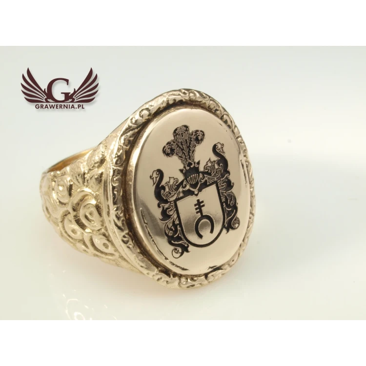 Coat of Arms Engraving Service on Signet Rings - Heraldic Signets - SY014