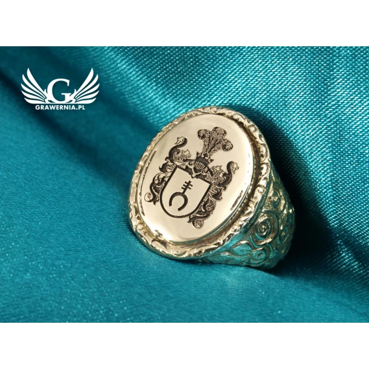 Coat of Arms Engraving Service on Signet Rings - Heraldic Signets - SY014