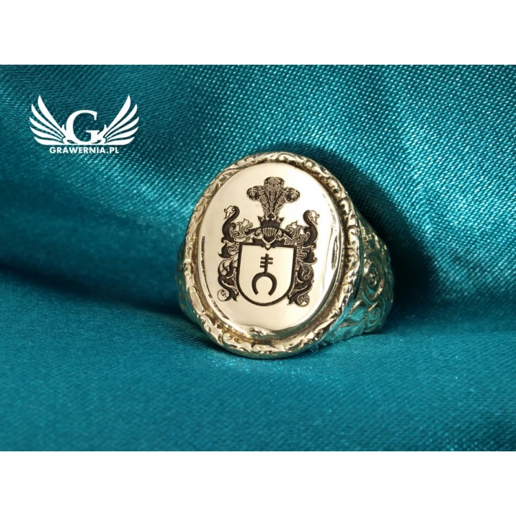 Coat of Arms Engraving Service on Signet Rings - Heraldic Signets - SY014