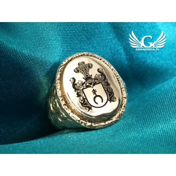 Coat of Arms Engraving Service on Signet Rings - Heraldic Signets - SY014