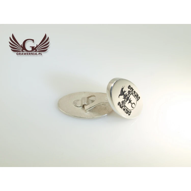 Coat of Arms Engraving Service on Cufflinks - Heraldic Cufflinks - SPI002