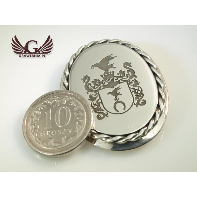 Coat of Arms Engraving Service for Brooch - Brooch with Coat of Arms - BR001