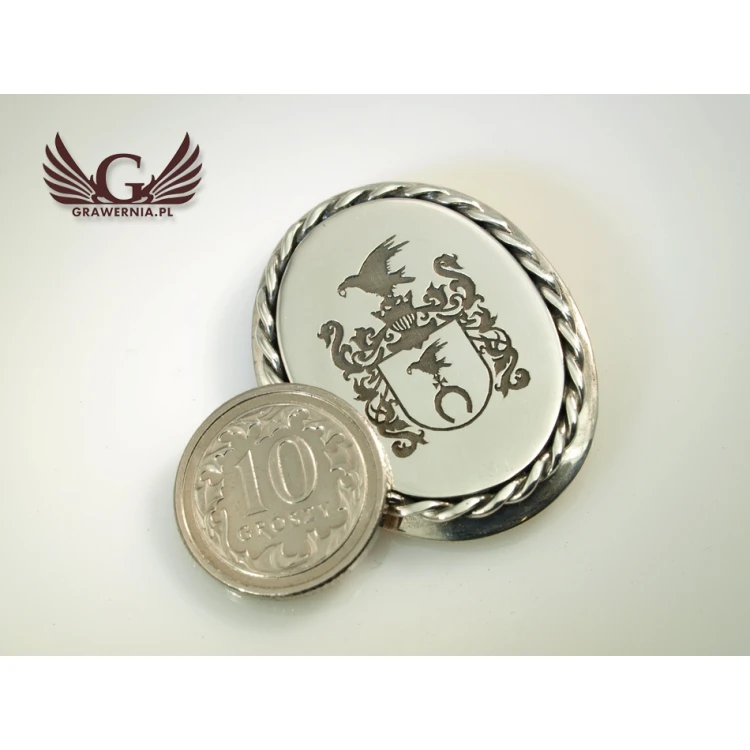 Coat of Arms Engraving Service for Brooch - Brooch with Coat of Arms - BR001