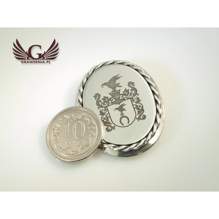 Coat of Arms Engraving Service for Brooch - Brooch with Coat of Arms - BR001