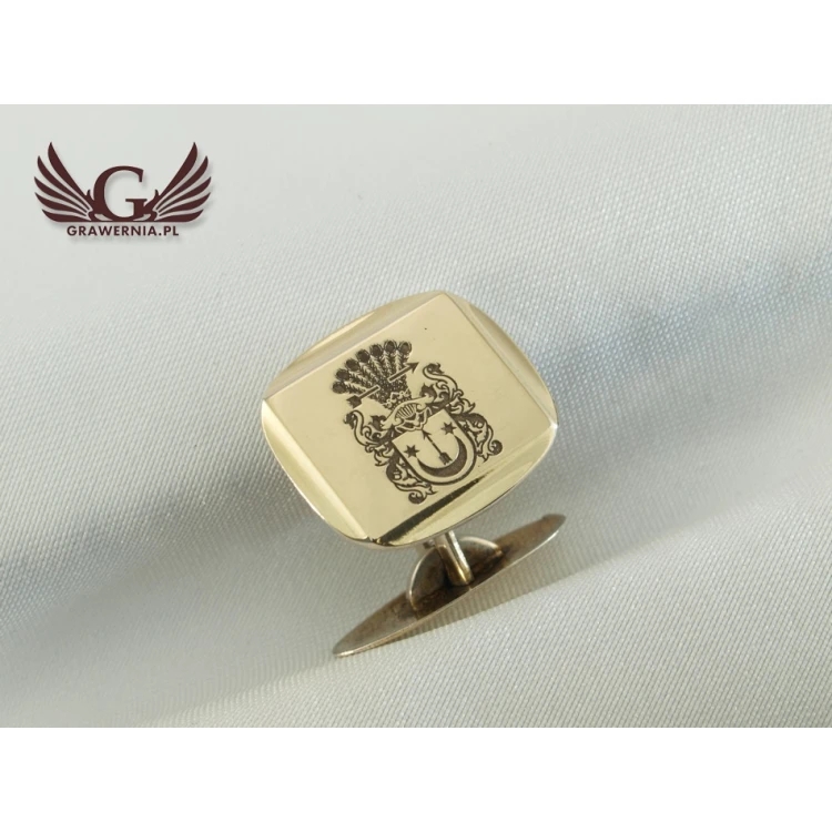 Coat of Arms Engraving Service on Cufflinks - Heraldic Cufflinks - SPI003