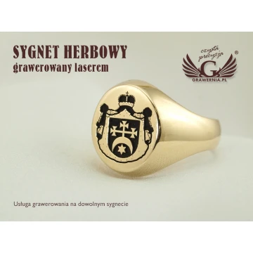Coat of Arms Engraving Service on Signet Rings - Heraldic Signets - SY024