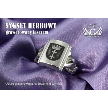Coat of Arms Engraving Service on a Signet Ring - Heraldic Signet - SY028