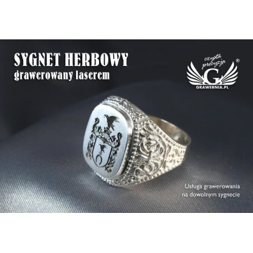 Coat of Arms Engraving Service on Signet Rings - Heraldic Signets - SY002
