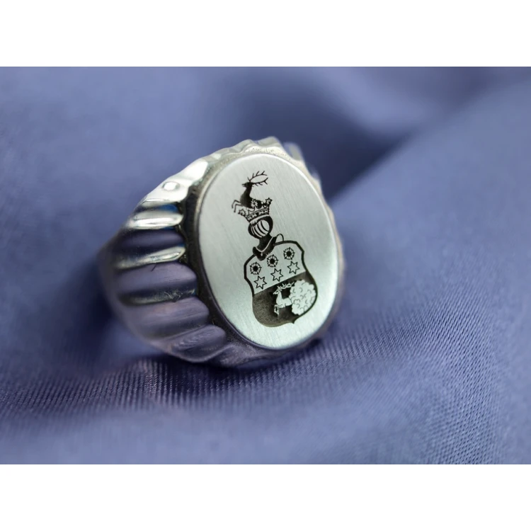 Coat of Arms Engraving Service on Signet Rings - Heraldic Signets - SY003