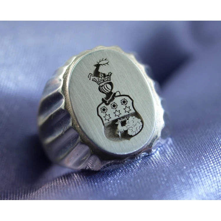 Coat of Arms Engraving Service on Signet Rings - Heraldic Signets - SY003