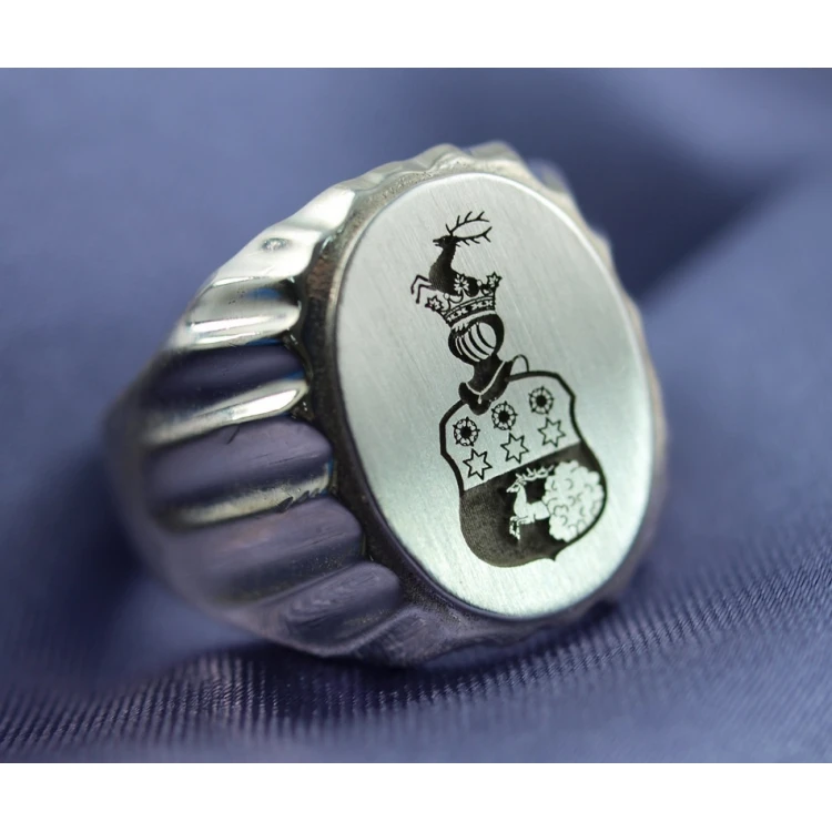 Coat of Arms Engraving Service on Signet Rings - Heraldic Signets - SY003