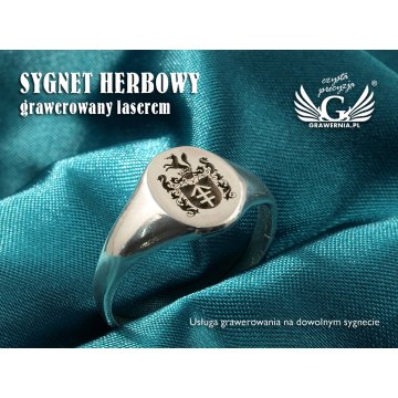 Coat of Arms Engraving Service on Signet Rings - Heraldic Signets - SY004