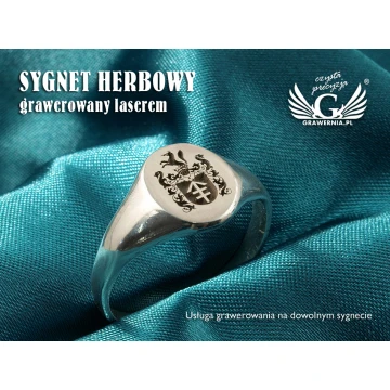 Coat of Arms Engraving Service on Signet Rings - Heraldic Signets - SY004