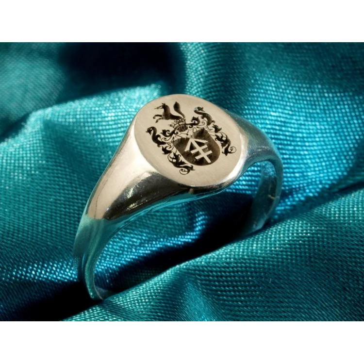 Coat of Arms Engraving Service on Signet Rings - Heraldic Signets - SY004