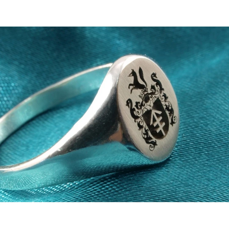 Coat of Arms Engraving Service on Signet Rings - Heraldic Signets - SY004