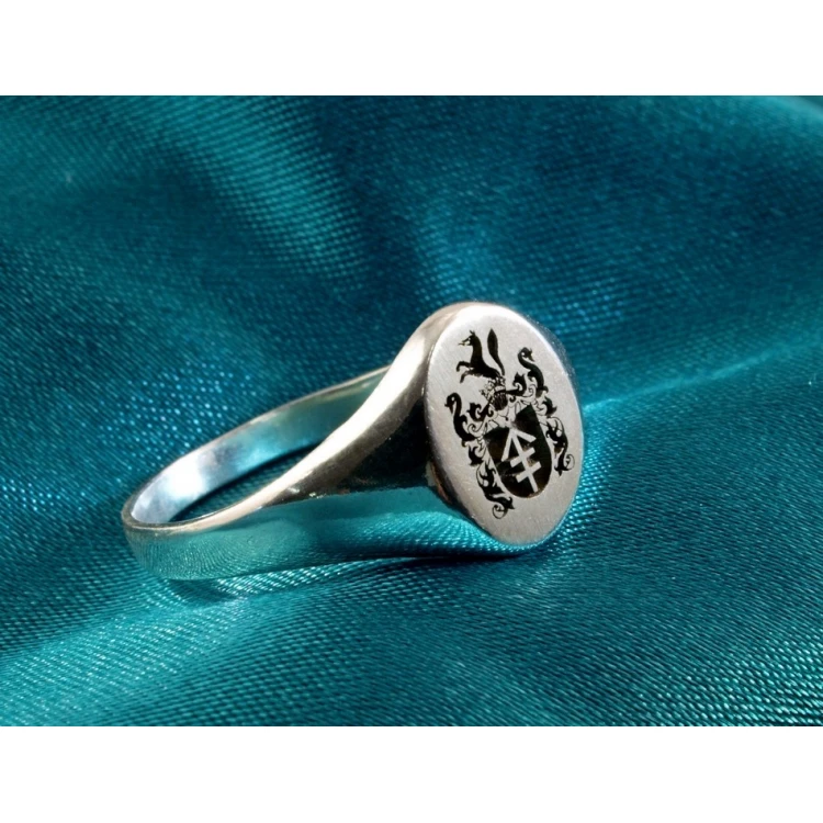 Coat of Arms Engraving Service on Signet Rings - Heraldic Signets - SY004