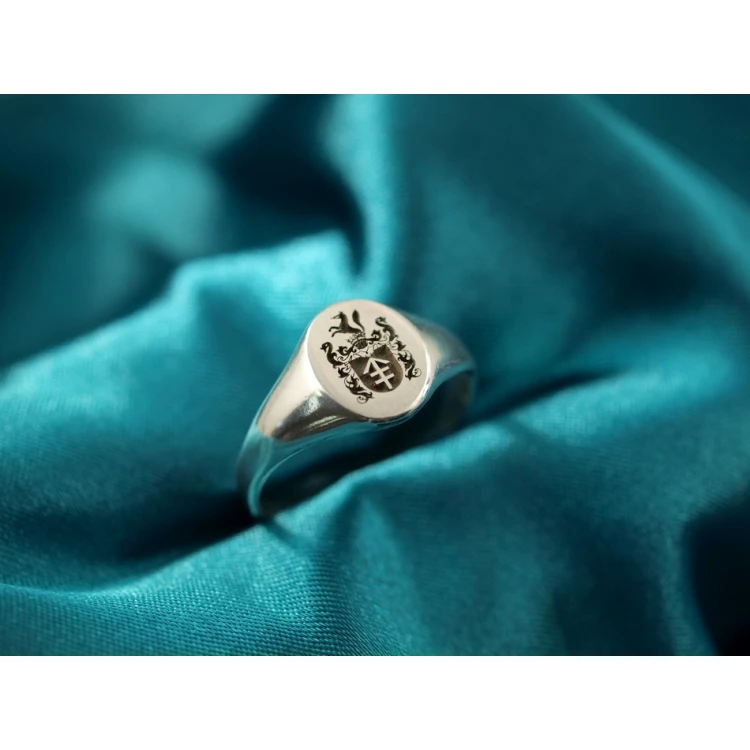 Coat of Arms Engraving Service on Signet Rings - Heraldic Signets - SY004