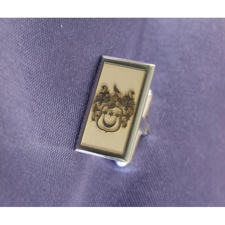 Coat of Arms Engraving Service on Cufflinks - Heraldic Cufflinks - SPI001