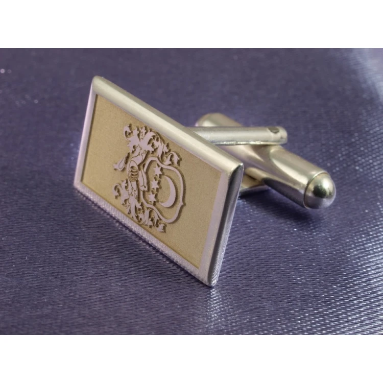 Coat of Arms Engraving Service on Cufflinks - Heraldic Cufflinks - SPI001