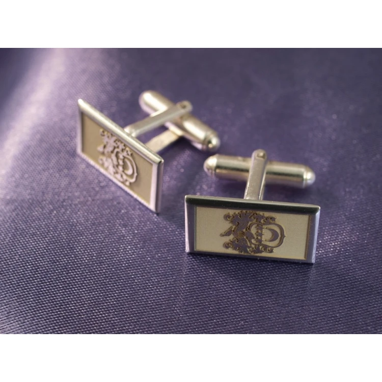 Coat of Arms Engraving Service on Cufflinks - Heraldic Cufflinks - SPI001