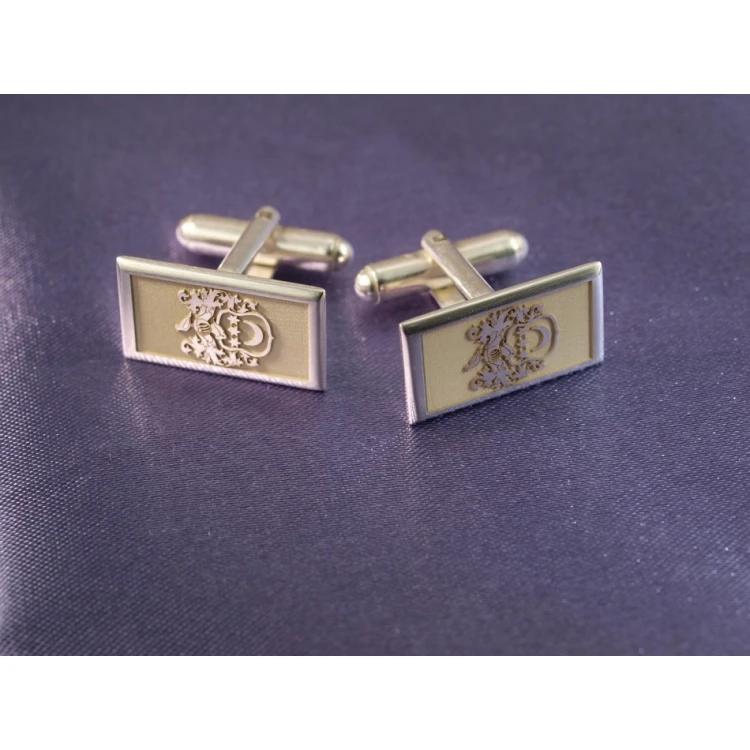 Coat of Arms Engraving Service on Cufflinks - Heraldic Cufflinks - SPI001