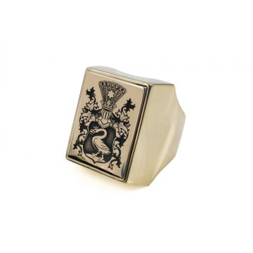 Coat of Arms Engraving Service on a Signet Ring - Heraldic Signet - SY031
