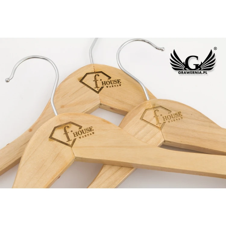 Logo Engraving Service on Wooden Hangers - UGR2