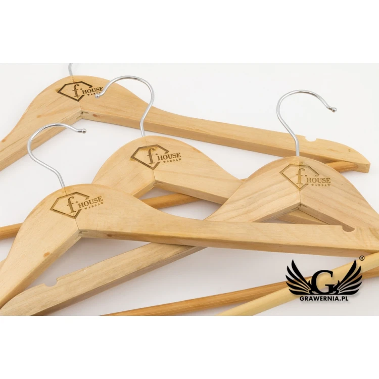 Logo Engraving Service on Wooden Hangers - UGR2