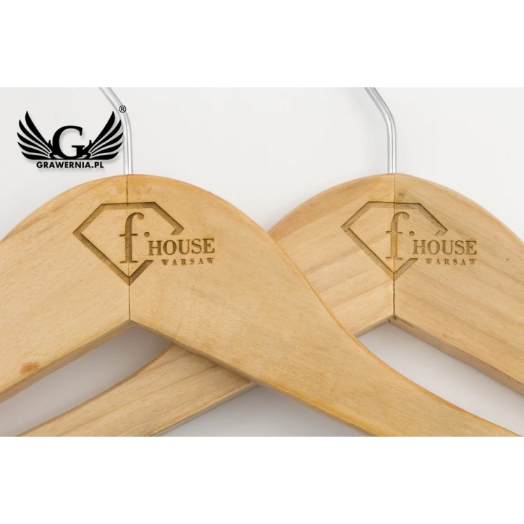 Logo Engraving Service on Wooden Hangers - UGR2