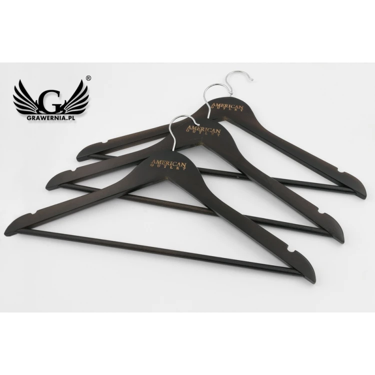 Logo Engraving Service on Wooden Hangers - UGR2