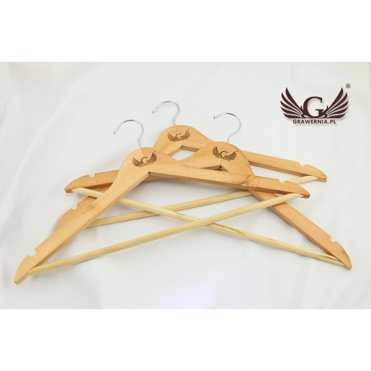 Logo Engraving Service on Wooden Hangers - UGR2