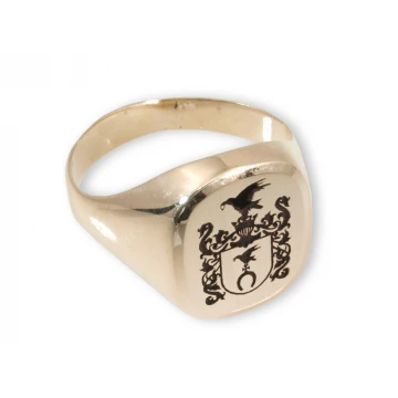 Logo/Graphic Engraving Service on Signet Rings - Signet Ring with Your Logo - SY017