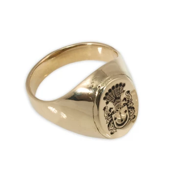 Logo/Graphic Engraving Service on Signet Rings - Signet Ring with Your Logo - SY021