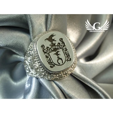 Logo/Graphic Engraving Service on Signet Rings - Signet Ring with Your Logo - SY018