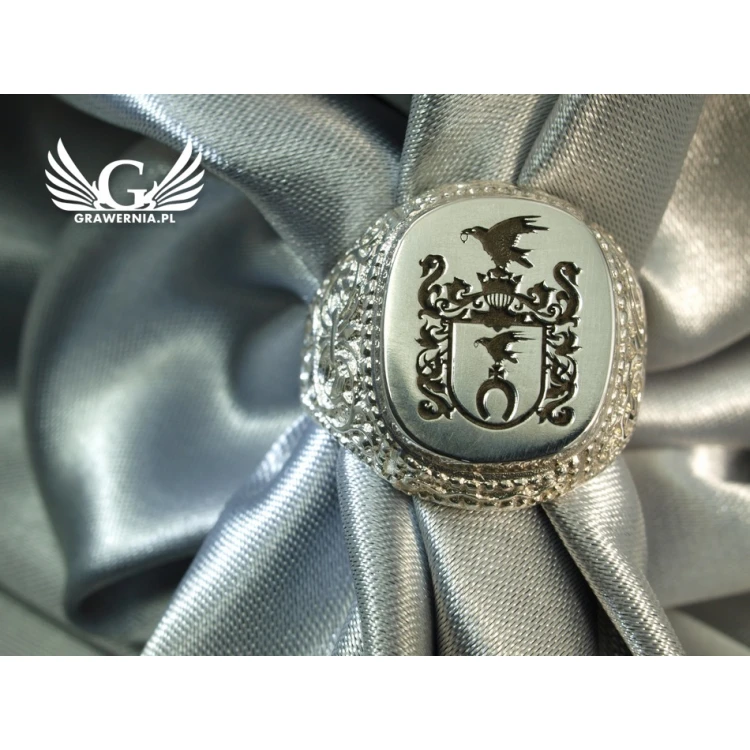Logo/Graphic Engraving Service on Signet Rings - Signet Ring with Your Logo - SY018