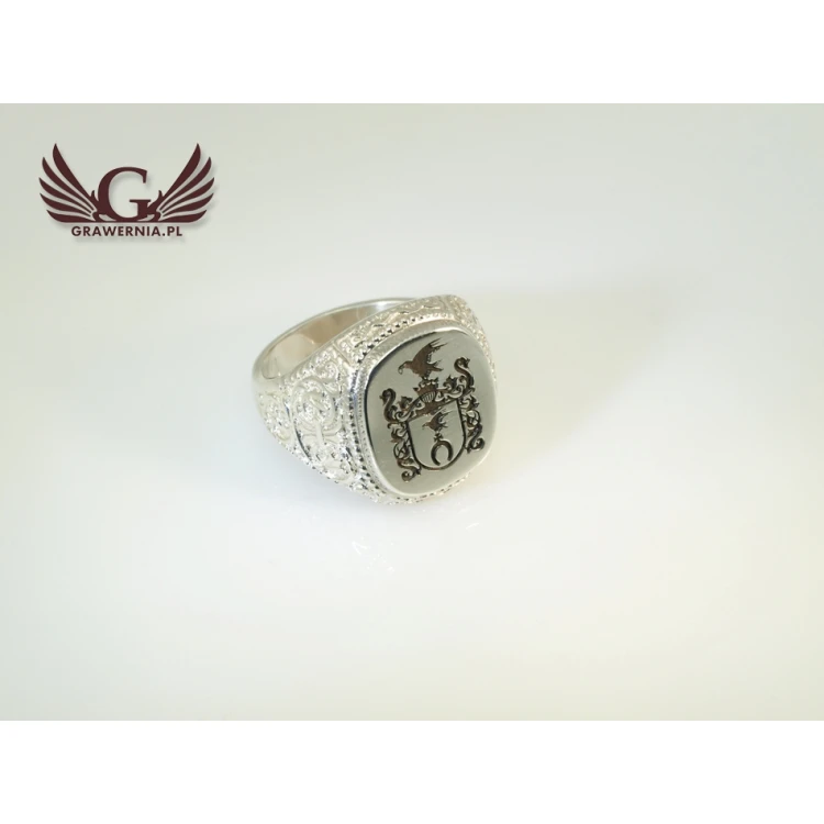 Logo/Graphic Engraving Service on Signet Rings - Signet Ring with Your Logo - SY018