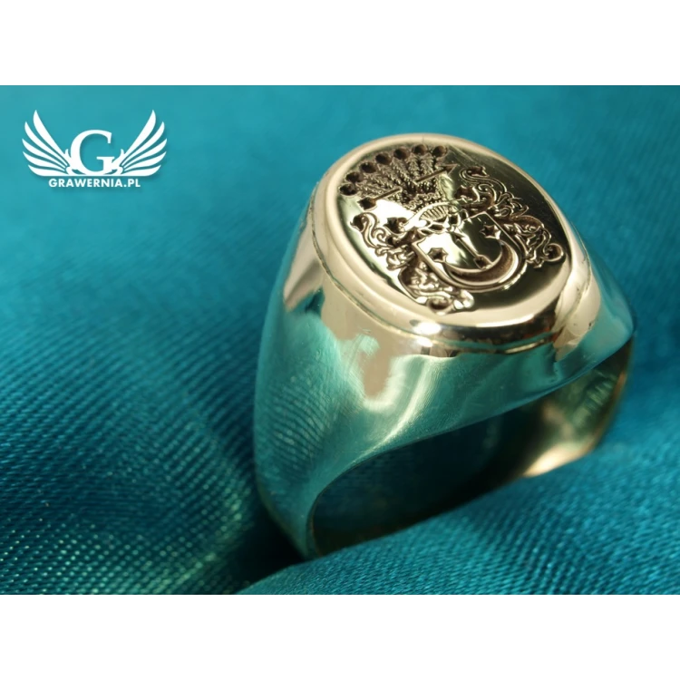 Logo/Graphic Engraving Service on Signet Rings - Signet Ring with Your Logo - SY021