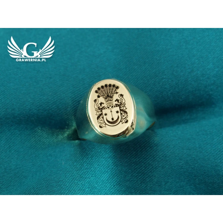 Logo/Graphic Engraving Service on Signet Rings - Signet Ring with Your Logo - SY021