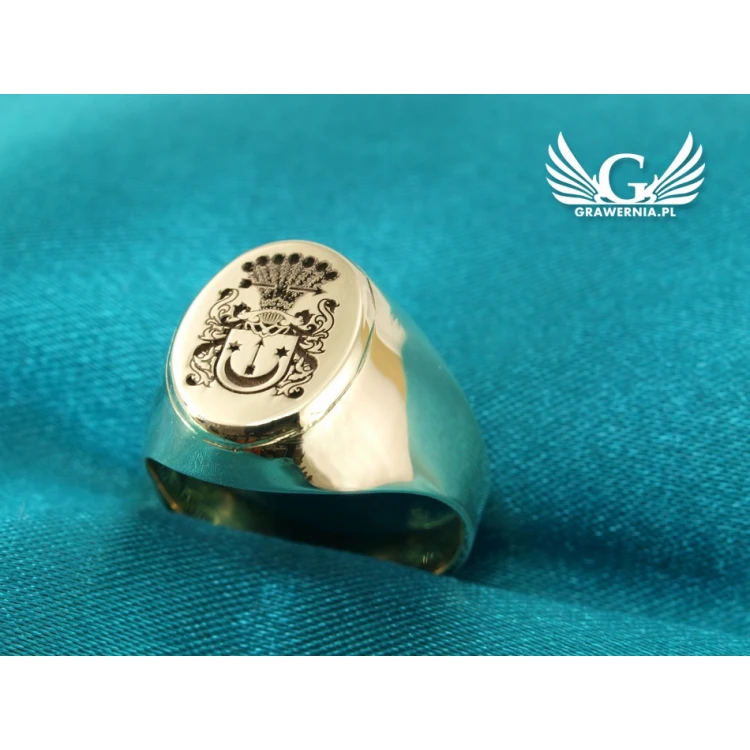 Logo/Graphic Engraving Service on Signet Rings - Signet Ring with Your Logo - SY021