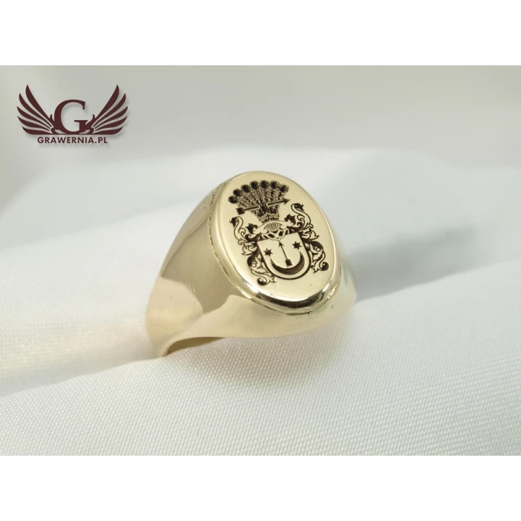 Logo/Graphic Engraving Service on Signet Rings - Signet Ring with Your Logo - SY021
