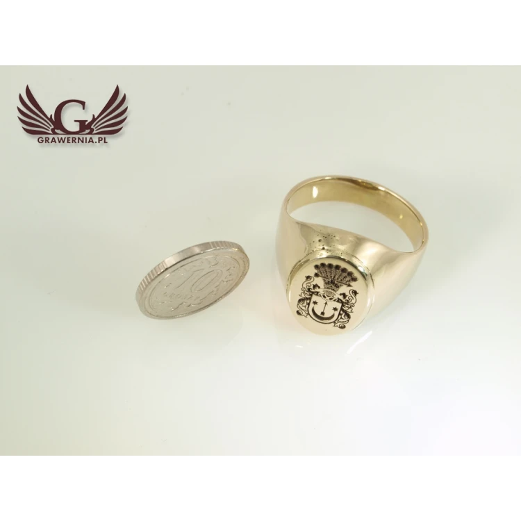 Logo/Graphic Engraving Service on Signet Rings - Signet Ring with Your Logo - SY021