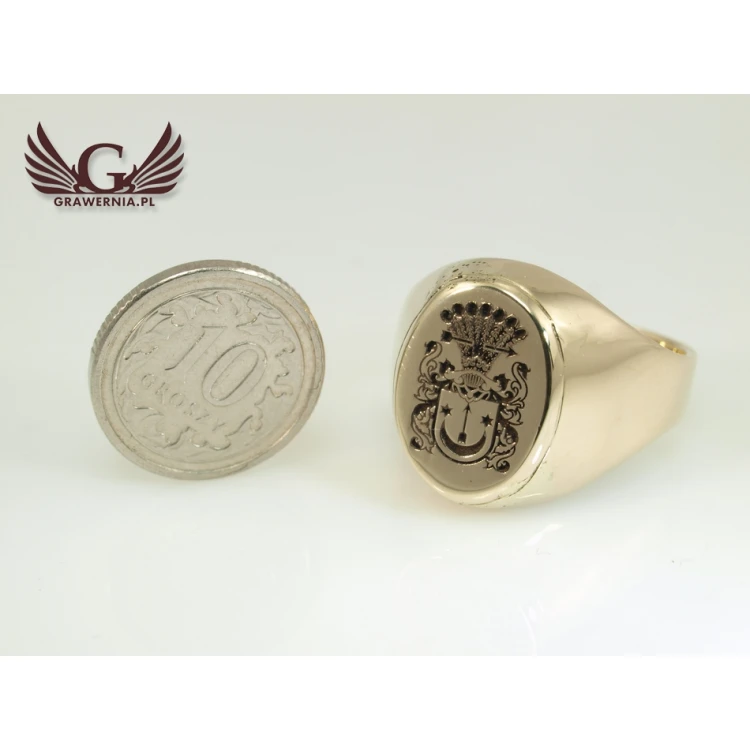 Logo/Graphic Engraving Service on Signet Rings - Signet Ring with Your Logo - SY021