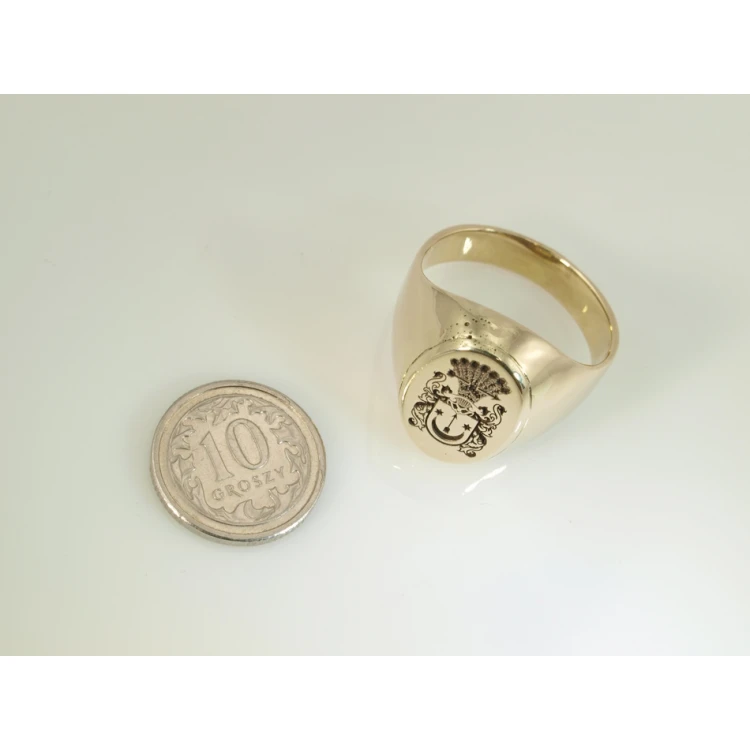 Logo/Graphic Engraving Service on Signet Rings - Signet Ring with Your Logo - SY021