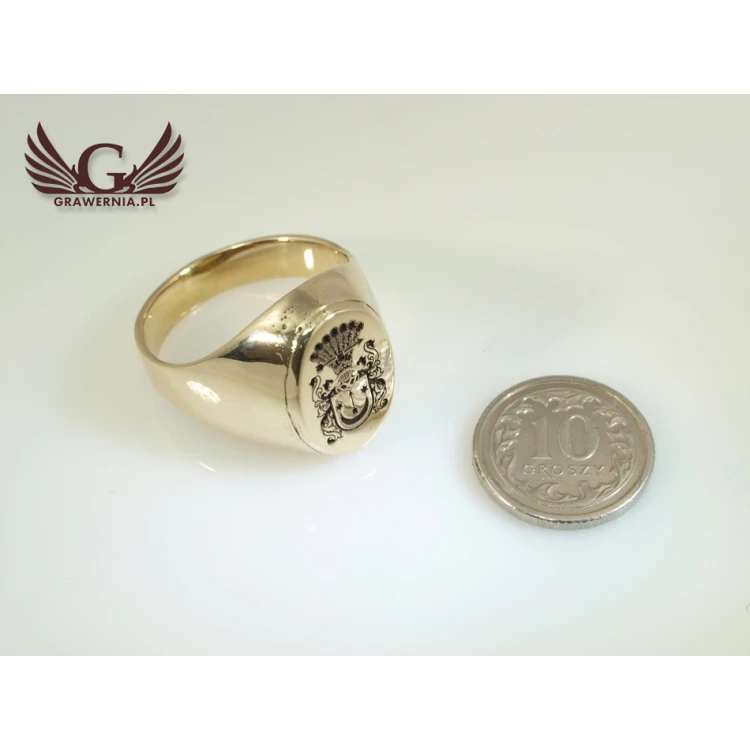 Logo/Graphic Engraving Service on Signet Rings - Signet Ring with Your Logo - SY021