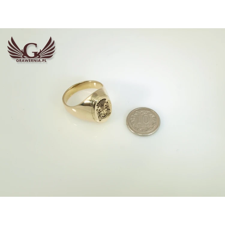 Logo/Graphic Engraving Service on Signet Rings - Signet Ring with Your Logo - SY021