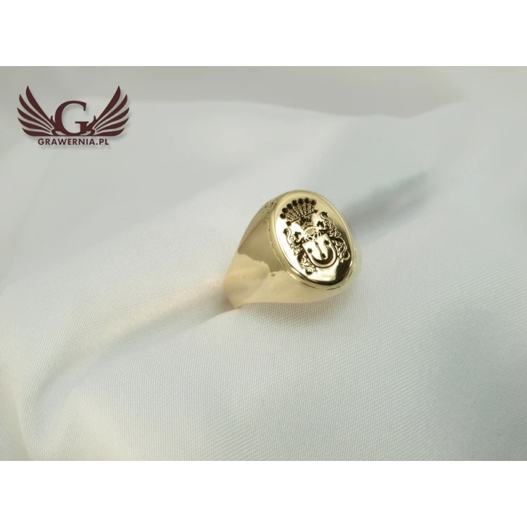 Logo/Graphic Engraving Service on Signet Rings - Signet Ring with Your Logo - SY021