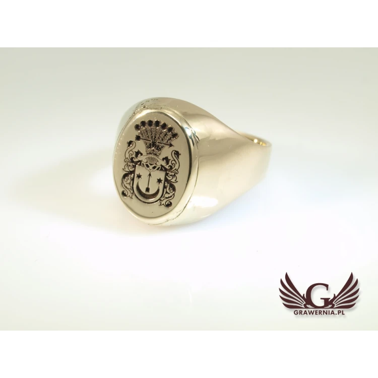 Logo/Graphic Engraving Service on Signet Rings - Signet Ring with Your Logo - SY021